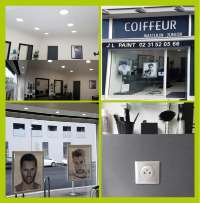 Eclairage intérieur extérieur salon de coiffure Caen