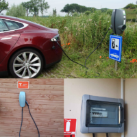 Borne-de-recharge-véhicule-électrique-Tesla-à-Caen