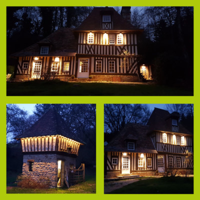 Mise en ambiance lumineuse d’un manoir, éclairage d’un édifice, électricien Caen-Deauville