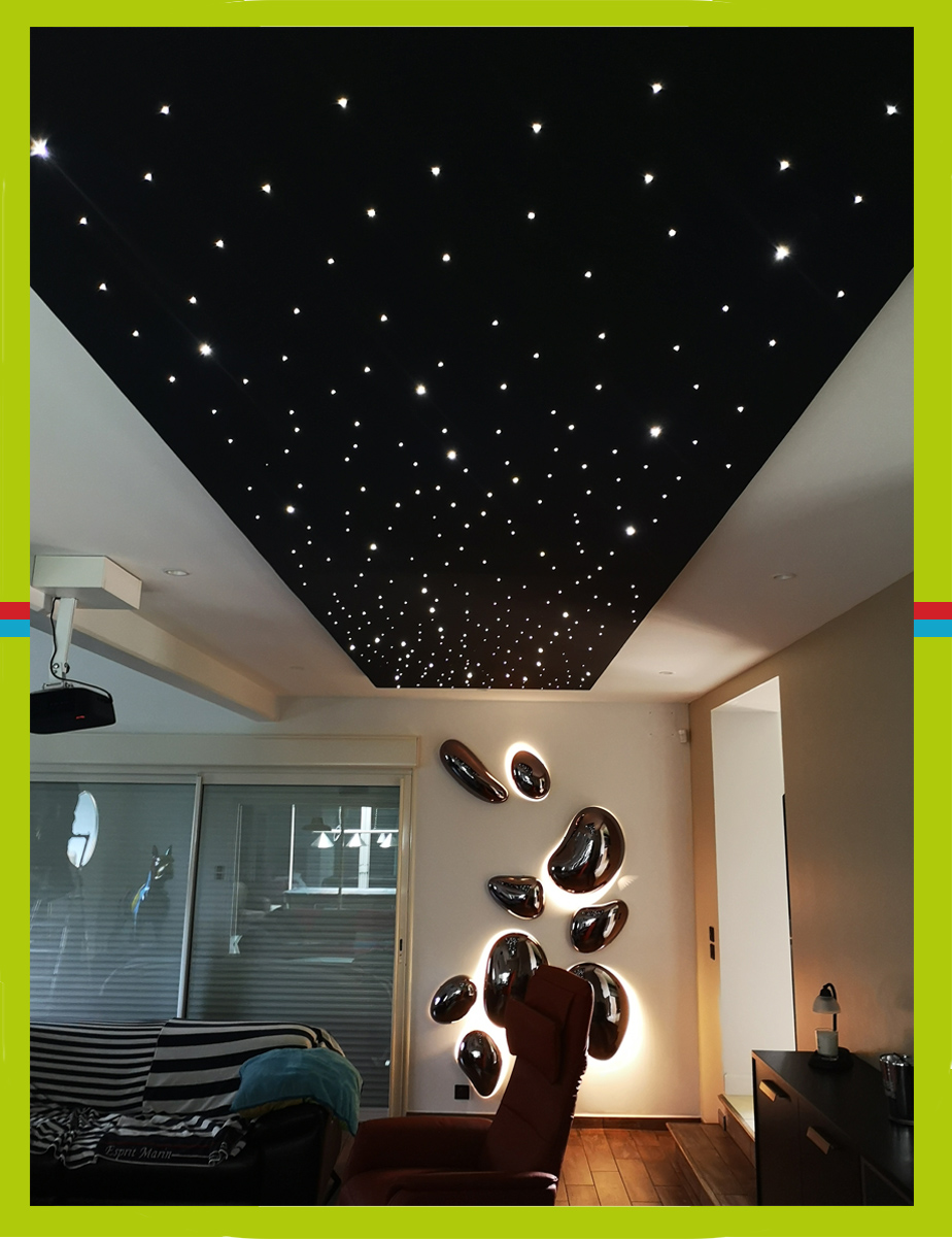 LED 12 W Lumière de Plafond Salon Couloir Étoiles Ciel Effet Lampe Rond